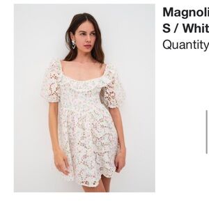 Magnolia Floral Lace Mini Dress